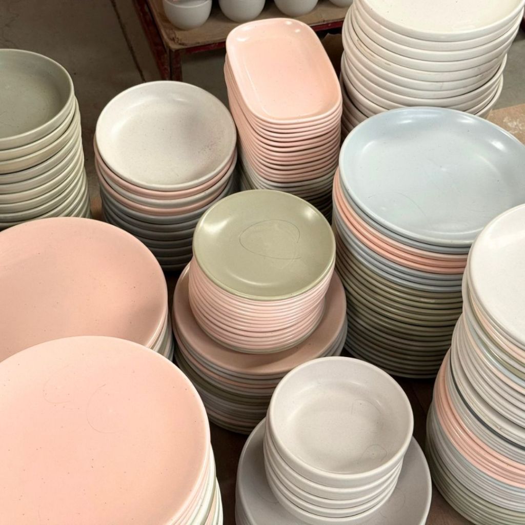 [ลดสูงสุด 50%] NP Ceramic จานชามเซรามิค สีพาสเทล คละแบบ สินค้าหลุด QC มีตำหนิ