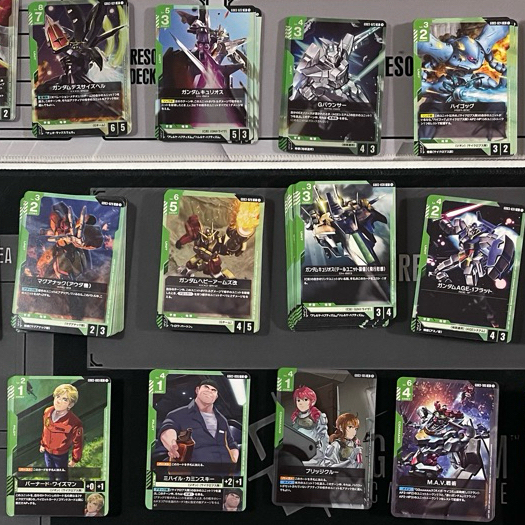 [GD03, R, U, C][เขียว]แยกใบ Gundam card game Steel requiem TCG