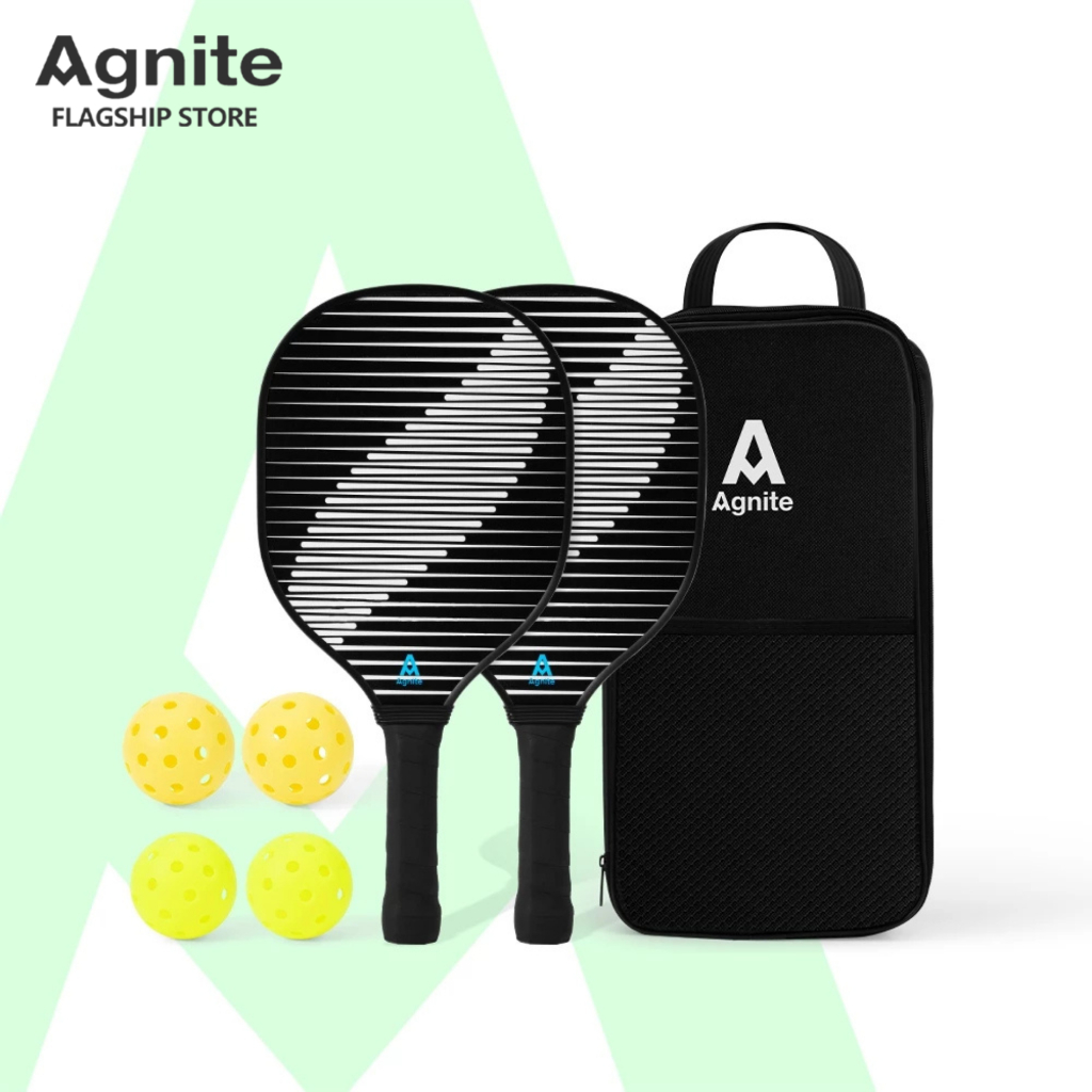 Agnite เซ็ตพิคเคิลบอล ไม้พิคเคิลบอล แม่นยำ ใช้งานง่าย เหมาะกับทุกพื้นผิว Pickleball racket set