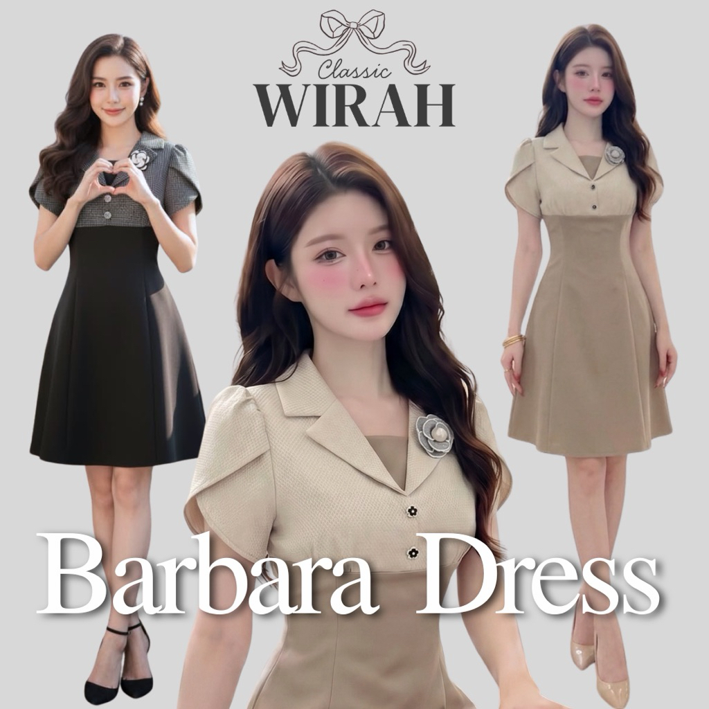 DW466 Barbara Dress ชุดเดรส โดดเด่นด้วยดีไซน์คลาสสิกที่ผสมผสานความหวานและความเป็นทางการได้อย่างลงตัว