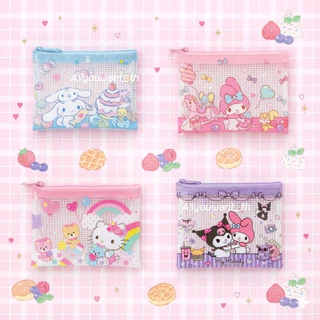 พร้อมส่ง🚚 กระเป๋าใส่เหรียญ sario kitty snoopy กระเป๋าใส่สตางค์ กระเป๋าตังค์ ด้านหลังเป็นตาข่าย ขนาด 11*8cm