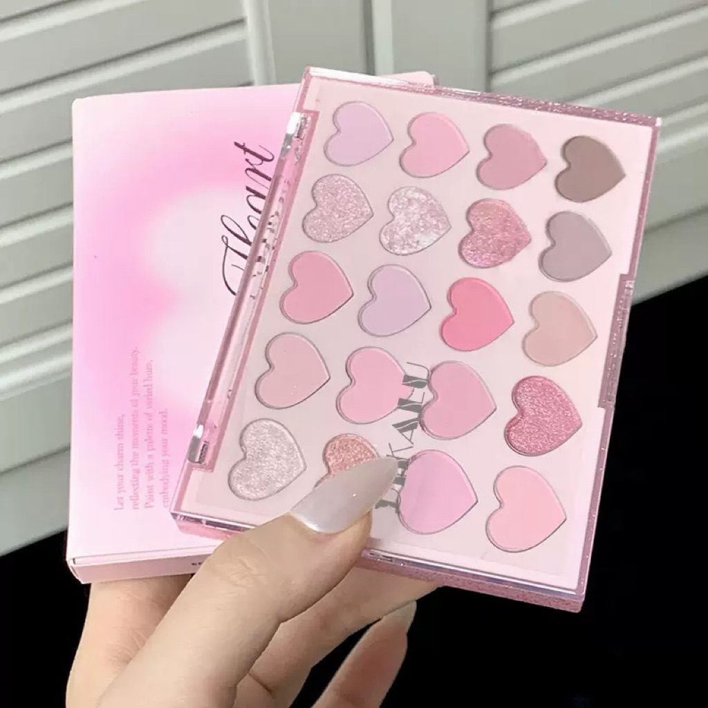 Dikalu อายแชโดว์หัวใจ 20 สี ดีไซน์รูปหัวใจ แต่งตาสวยละมุน S-040