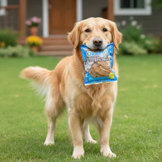 OKASHI SNACK DOG AND CAT ขนมขบเคี้ยวสำหรับสุนัข และแมว (ไก่สไลด์บางกรอบ 140 กรัม)