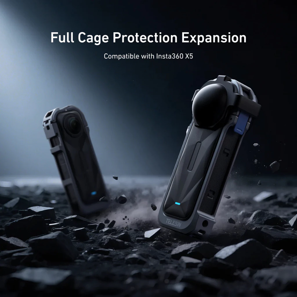 TELESIN Insta360 X5 Utility Frame Metal Cage เคสอลูมิเนียม แม่เหล็ก Quick Release thumbnail 9