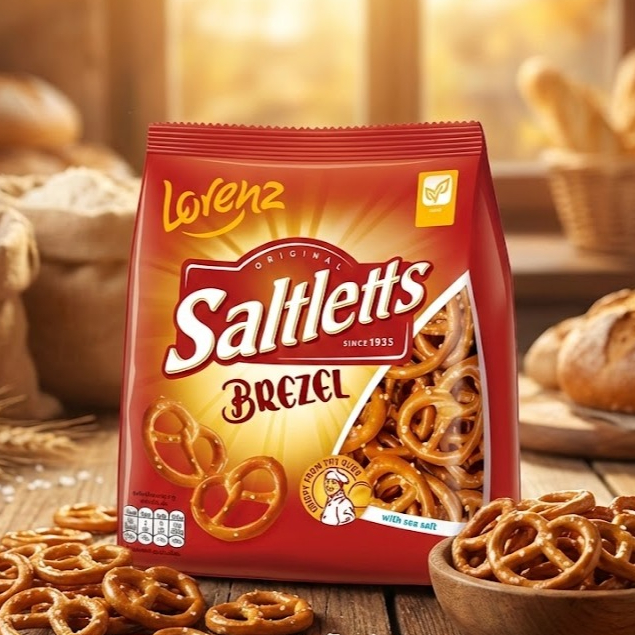 Lorenz Original Saltletts Pretzels 🥨 เพรทเซลแท่งอบกรอบ น้ำหนัก 150 กรัม จากโปแลนด์  BBF.29/09/27