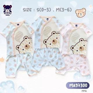 Mami Baby ชุดเซ็ทเสื้อกระดุมสแน็ปหน้าและกางเกงเด็กแรกเกิดถึง 6 เดือน ผ้าคอตตอน (1 ชุด) | Babytrend