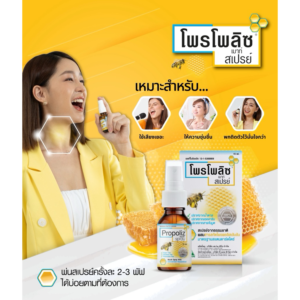 Propoliz mouth spray  โพรโพลิซ เมาท์ สเปรย์