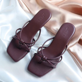 YOURSHOES Z20 (เท้าอวบ +1ไซส์*) / รองเท้าส้นสูง 1นิ้ว รองเท้าผู้หญิง รองเท้าสวมหนังนิ่ม