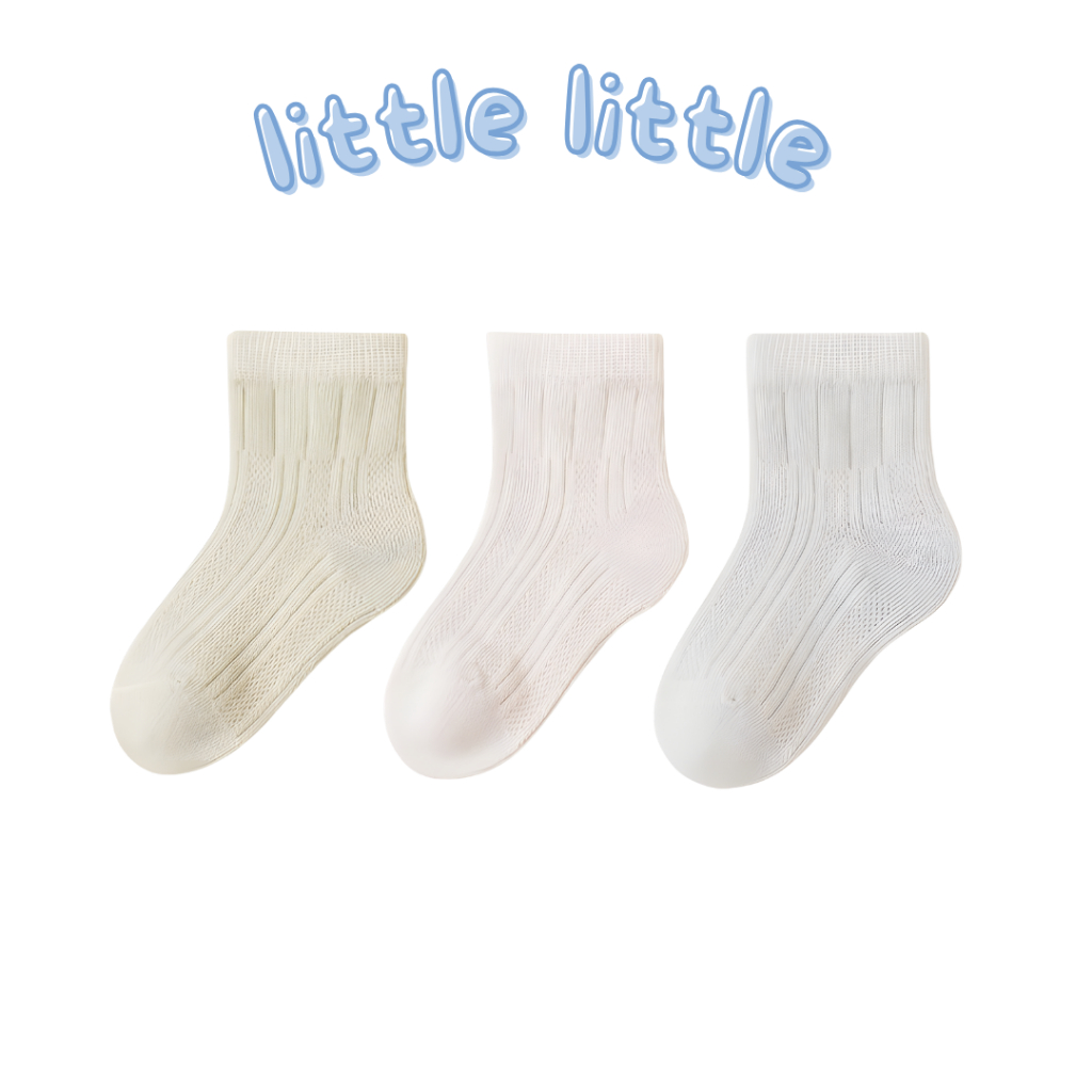 little little - ถุงเท้าเด็กแบบบาง ถุงเท้าเด็กตาข่าย ถุงเท้าเด็กอ่อน ถุงเท้าเด็กแรกเกิด ถุงเท้าเด็กผ้าฝ้าย นุ่ม