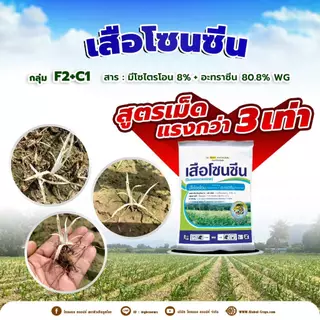 ยกลัง x20 kg.| เสือโซนซีน(มีโซไตรโอน 8% + อะทราซีน 80.8%) สูตรเม็ดแรงกว่า3เท่า ออกฤทธิ์ทั้งคุม+ฆ่า 1 กิโลกรัม
