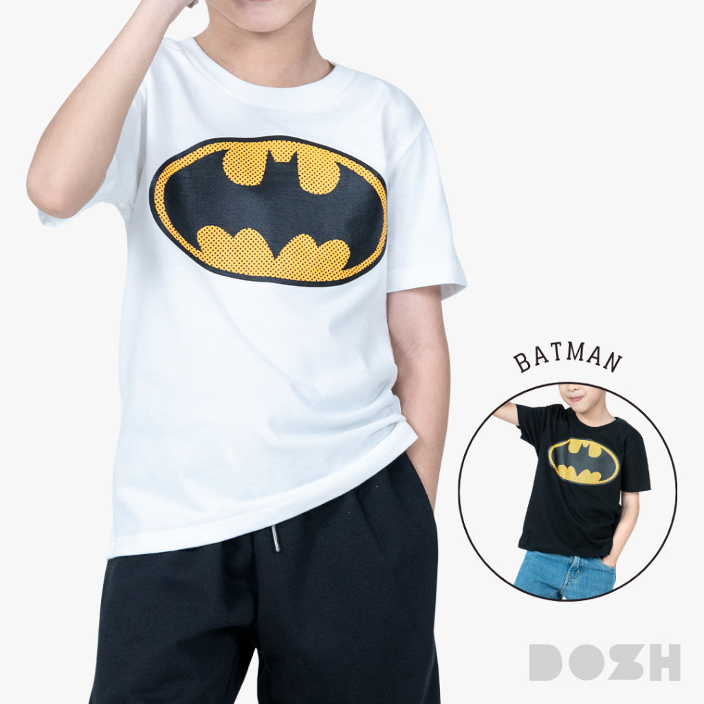 DOSH BOY'S T-SHIRTS BATMAN เสื้อยืดคอกลมเด็กชาย 2สี (ขาว-ดำ) DBBT5191 (4-12)