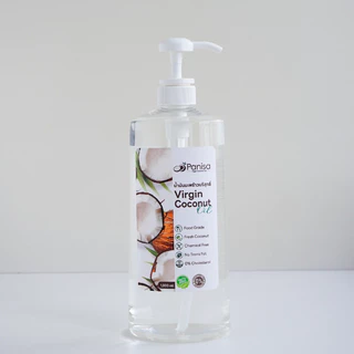 น้ำมันมะพร้าว สกัดเย็นปาณิษา เกรดพรีเมี่ยม ฟู๊ดเกรด มีอย./ ฮาลาล/ GMP Virgin Coconut oil food grade