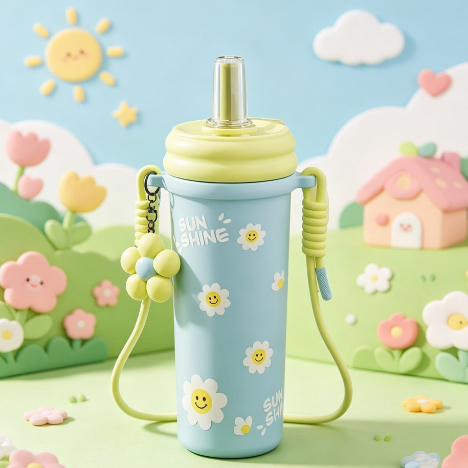 (พร้อมส่ง) แก้วเก็บความเย็น สแตนเลส SUS316Lรุ่น เก็บความร้อน-เย็นได้ มีสายคล้อง ที่กรองชา 750ml