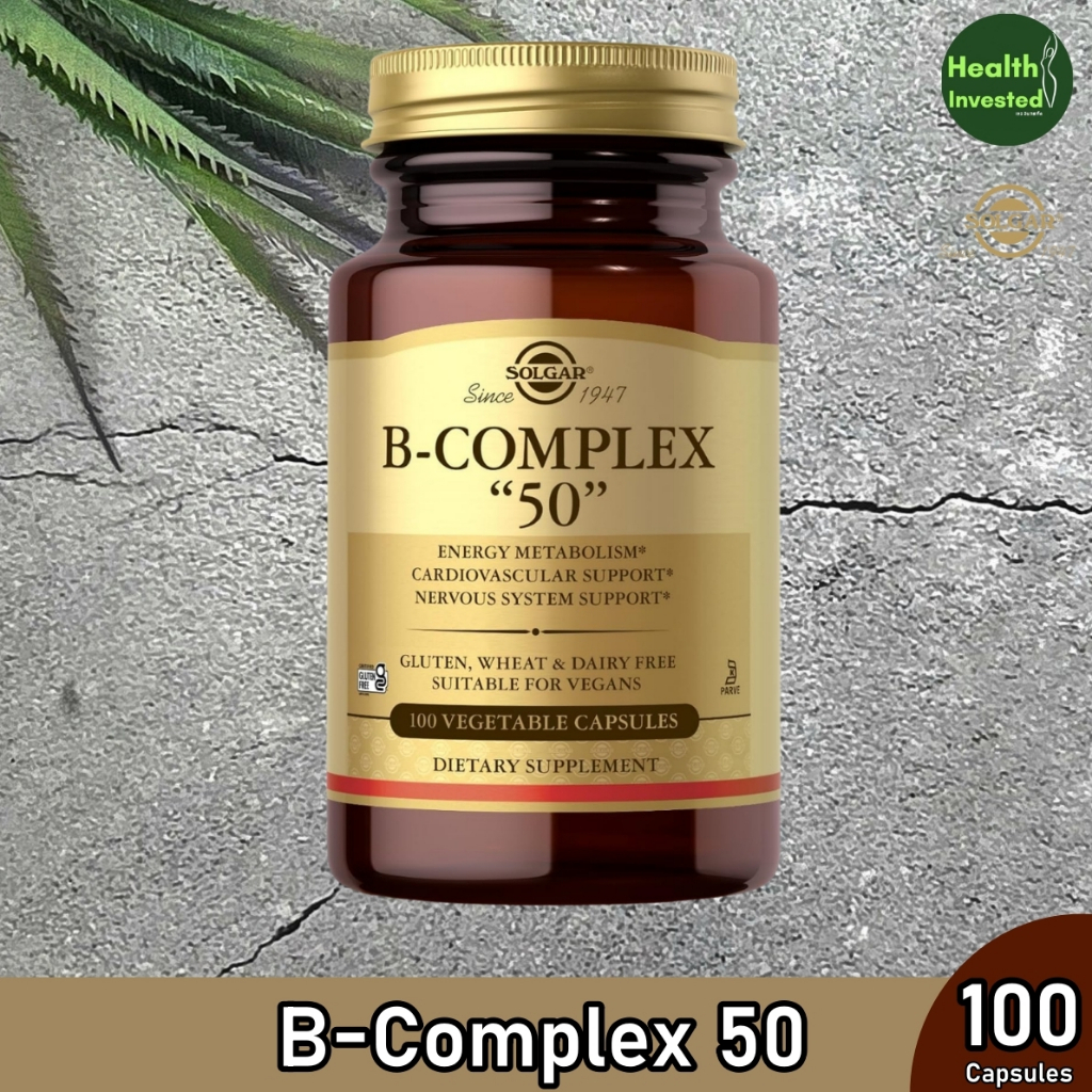 <Solgar> B-Complex 50, 100 Vegetable Capsules วิตามินบีคอมเพล็กซ์