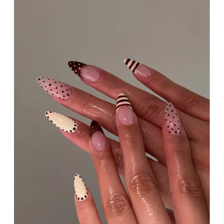 ၊၊||၊ Pearl Plaid Nails ၊၊||၊ (เปลี่ยนทรงได้ทุกลายทุกตะกร้า)