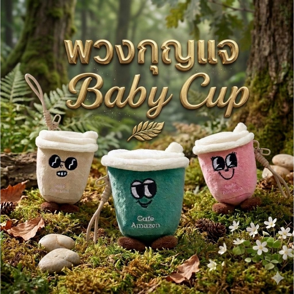 Café Amazon พวงกุญแจ Baby Cup