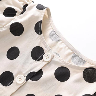 Hania kids พร้อมส่ง ชุดเซ็ตเสื้อลายจุด+กางเกง ใส่สบาย เนื้อผ้าดี ชุดเด็กผู้หญิงน่ารัก K4124932