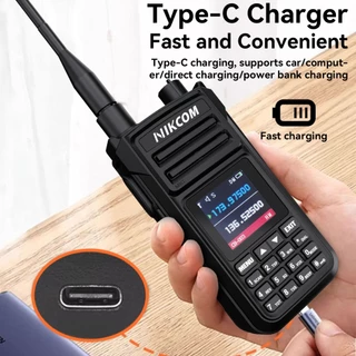 NIKCOM GP3188 4G อุปกรณ์สื่อสารพกพาสีดำ แบต4800mAh ความถี่136-174MHz ไม่ใช้ซิม ระยะ5กม รองรับหลายช่อง ทนทานกลางแจ้ง
