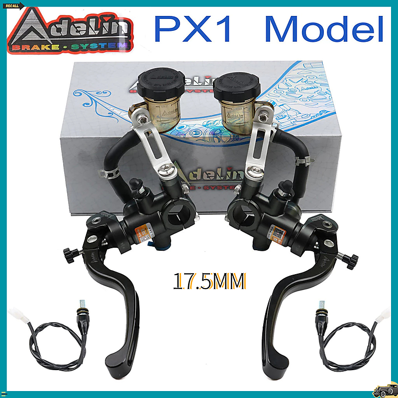 ปั้มบน กระทุ้ง Adelin PX01 PX1 ลูกสูบขนาด 17.5 มิล ข้างซ้าย ขวา PX01R PX01L มีสีให้เลือก PX-01 PX-1