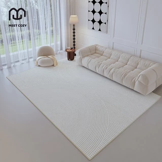 MEET COZY พร้อมส่ง!! พรมตกแต่งบ้าน Loop Rugs สไตล์มินิมอล พรมปูพื้นห้องนอน สีสวย พรมปูพื้น#1 DF-Anc