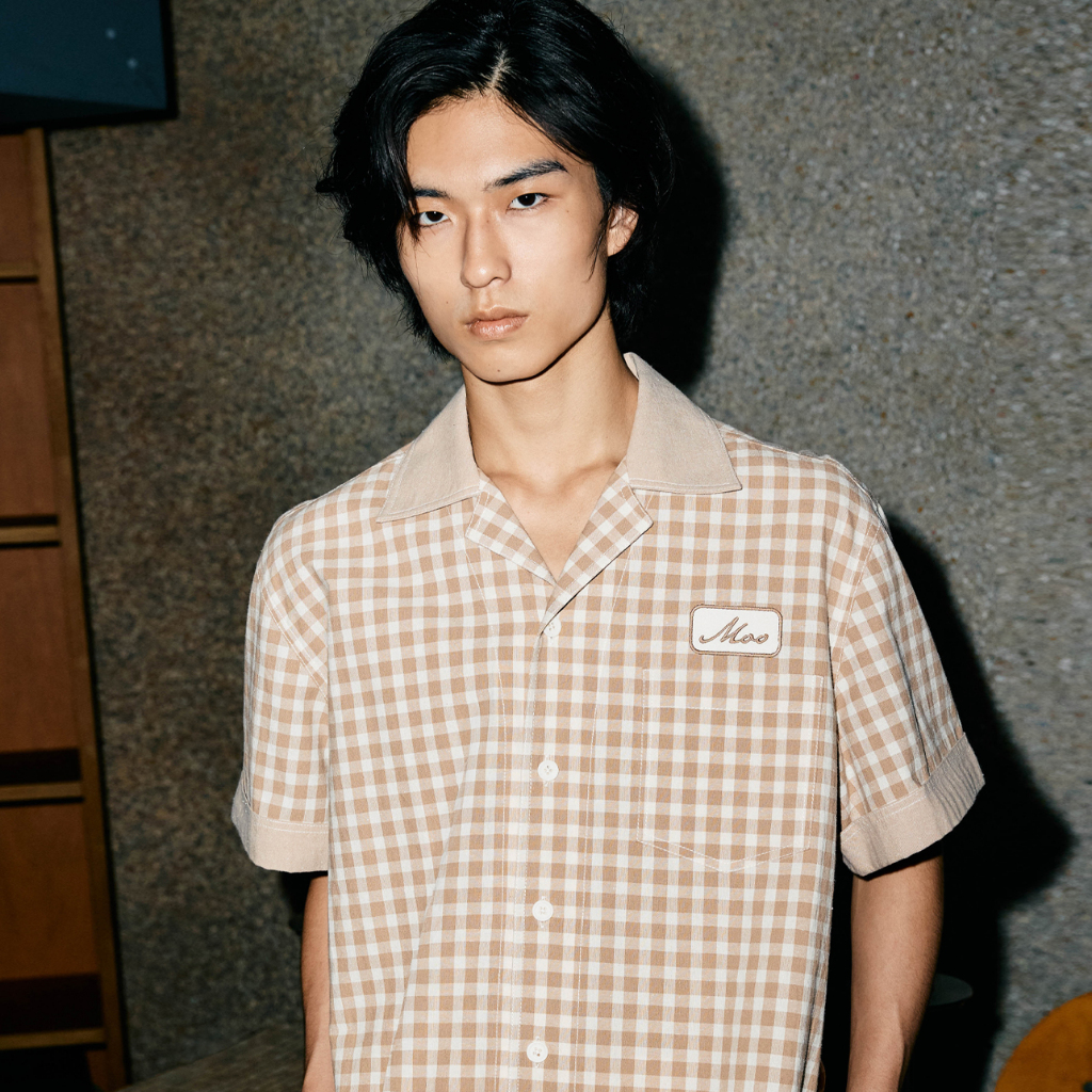 [MOO ss26] The Negroni Gingham Short Sleeve Shirt เสื้อเชิ้ตแขนสั้น ผ้าคอตตอนลายตาราง คอปก กระเป๋าหน
