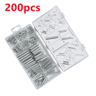 ชุดสปริง 200 ชิ้น พร้อมกล่องพลาสติก สปริงดัน สปริงกด Spring Assortment 200PCS