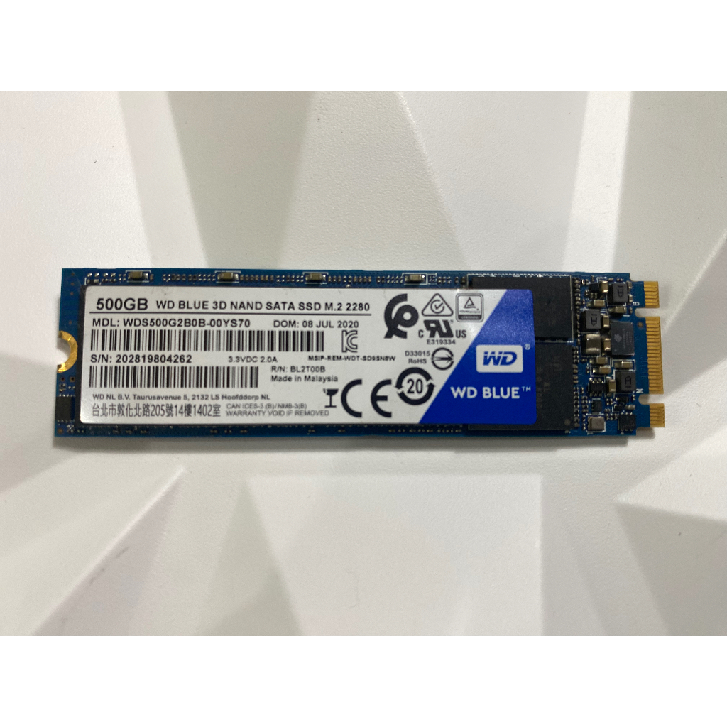 🌟SSD 500 GB SSD WD BLUE SATA M.2 2280 มือสอง🖥️🌟