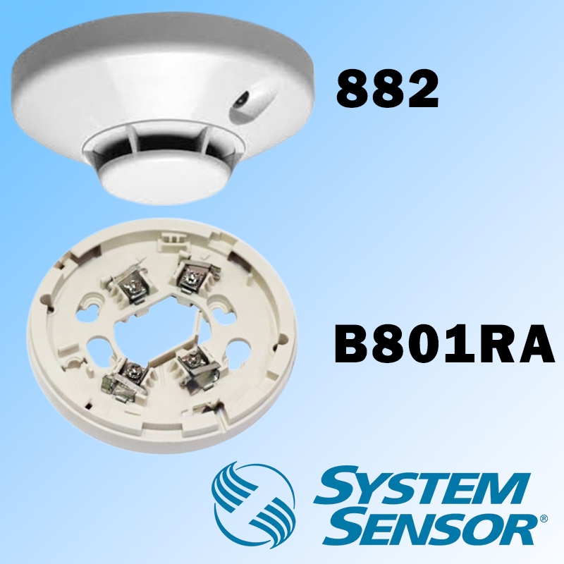882 + ฐาน (B801RA) Photoelectronic Smoke Detector ″SYSTEM SENSOR″