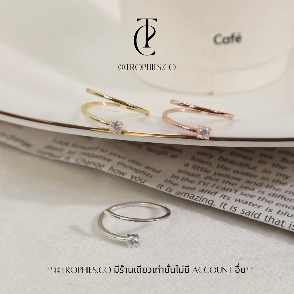 Ripple Gem ring แหวนเพชร | @trophies.co