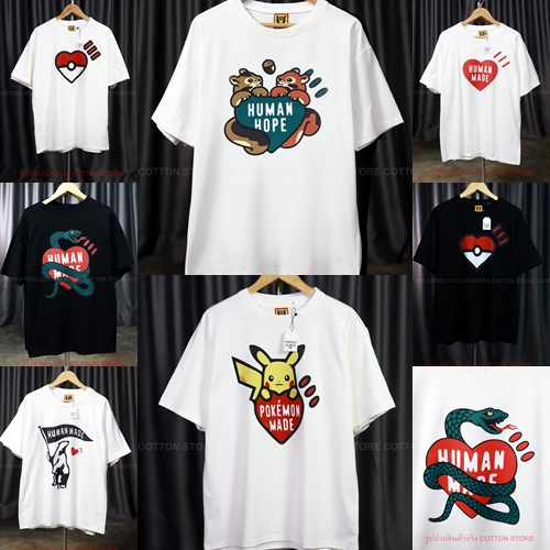 เสื้อยืด Human-A4 อก 38"-56" XS-5XL Cotton 100% ไม่ใช่ผ้ามัน ผ้าหนา ใส่สวย พร้อมส่งจากไทย