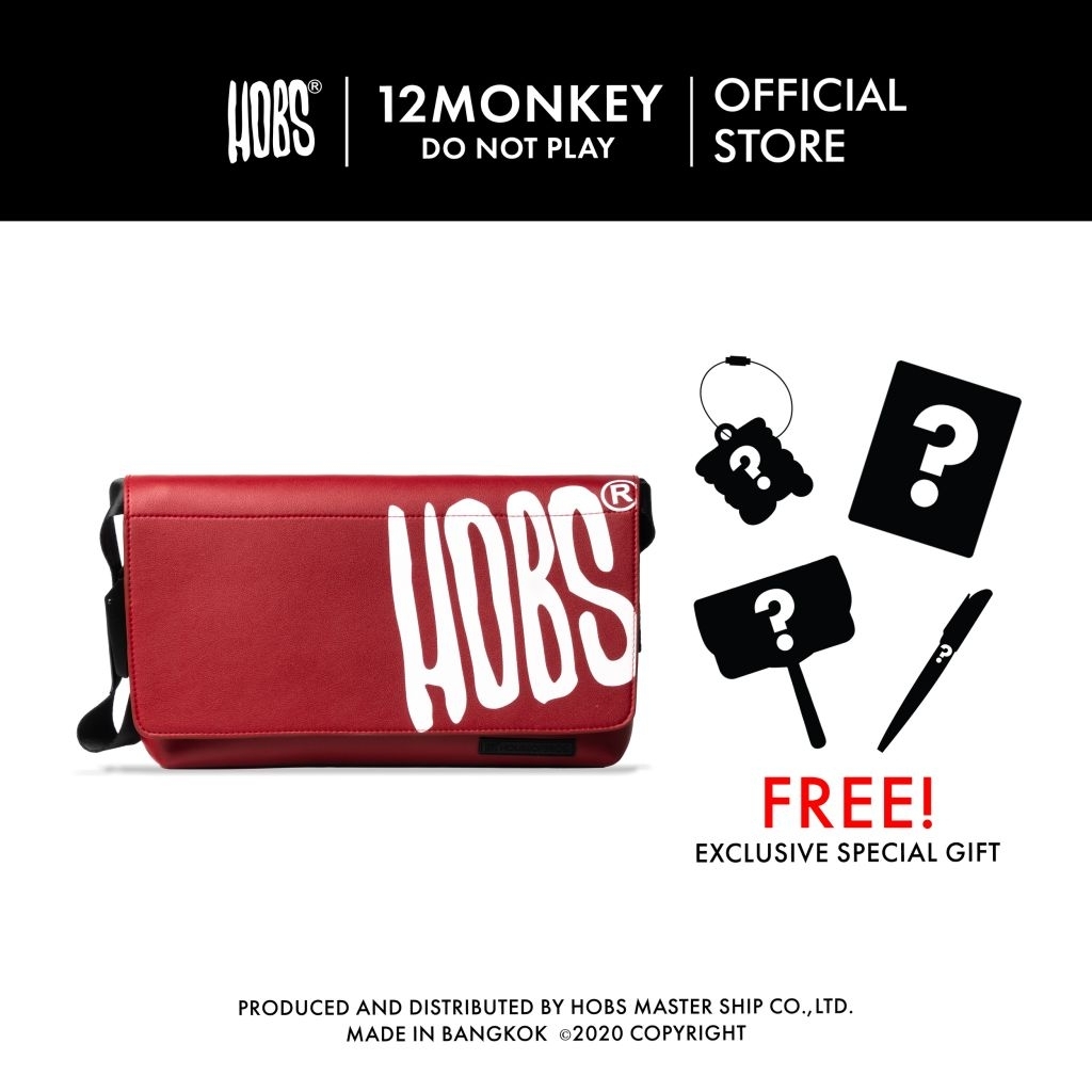 Hobs® กระเป๋าสะพายข้าง | Do not play Twelve | New Arrival | 12 Monkey 2025