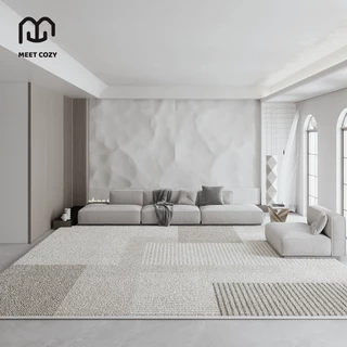 MEET COZY พรมปูพื้นห้อง ขนนิ่ม พรมแคชเมียร์เลียนแบบ พรมปูพื้น carpet living room #1 DB-Slan