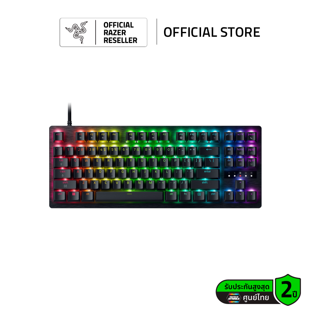 Razer Huntsman V3 TKL 8KHz - คีย์บอร์ดอีสปอร์ตสวิตช์ Analog Optical , 8000Hz HyperPolling  , Rapid T