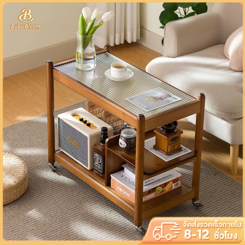 🛒 [Bubu] โต๊ะข้างอเนกประสงค์  โต๊ะกาแฟเคลื่อนย้ายได้  ชั้นวางของ  ห้องนั่งเล่น/ห้องนอนสไตล์มินิมอล