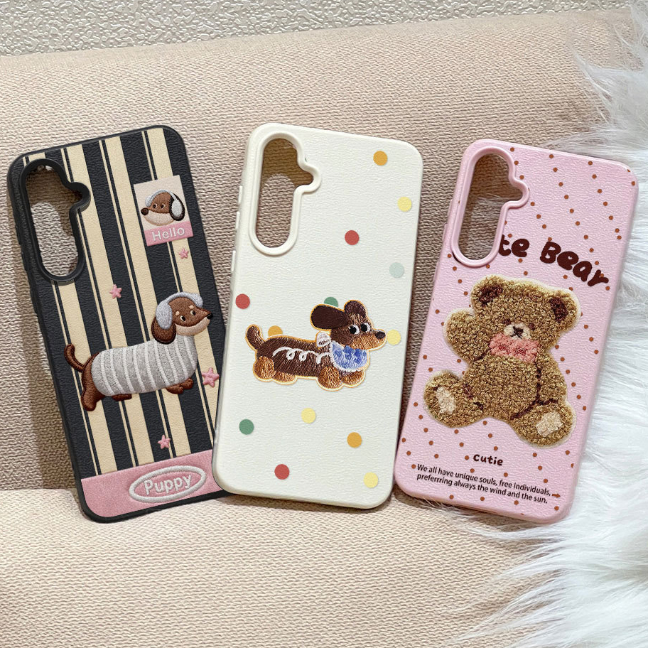 ดัชชุนด์ Leather เคสมือถือ For Samsung S26 UItra A07 A56 A17 A06 A16 A05S A26 A15 A35 A36 A53 A54 A55 กันกระแทก เคส