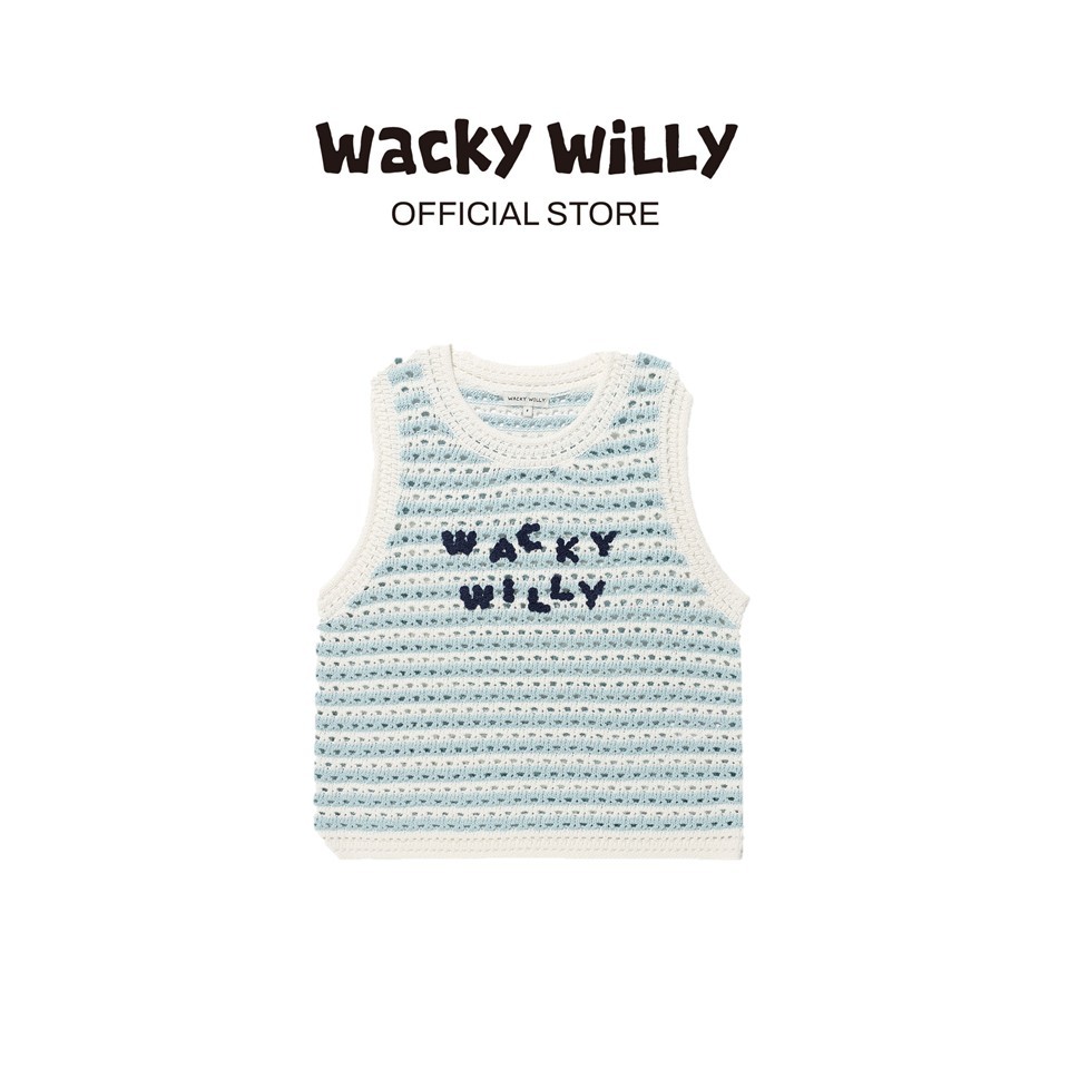 WACKY WILLY เสื้อคลุมรุ่น Women Knitted Crochet Vest Blue (80021SCVKTW_S6BLXX)