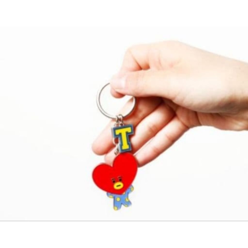 น่ารักมาก ❤️ BT21 Initial Keychain TATA Taehyung Keyring Official ❤️ พวงกุญแจ น้อง TATA  BT21 น่ารัก