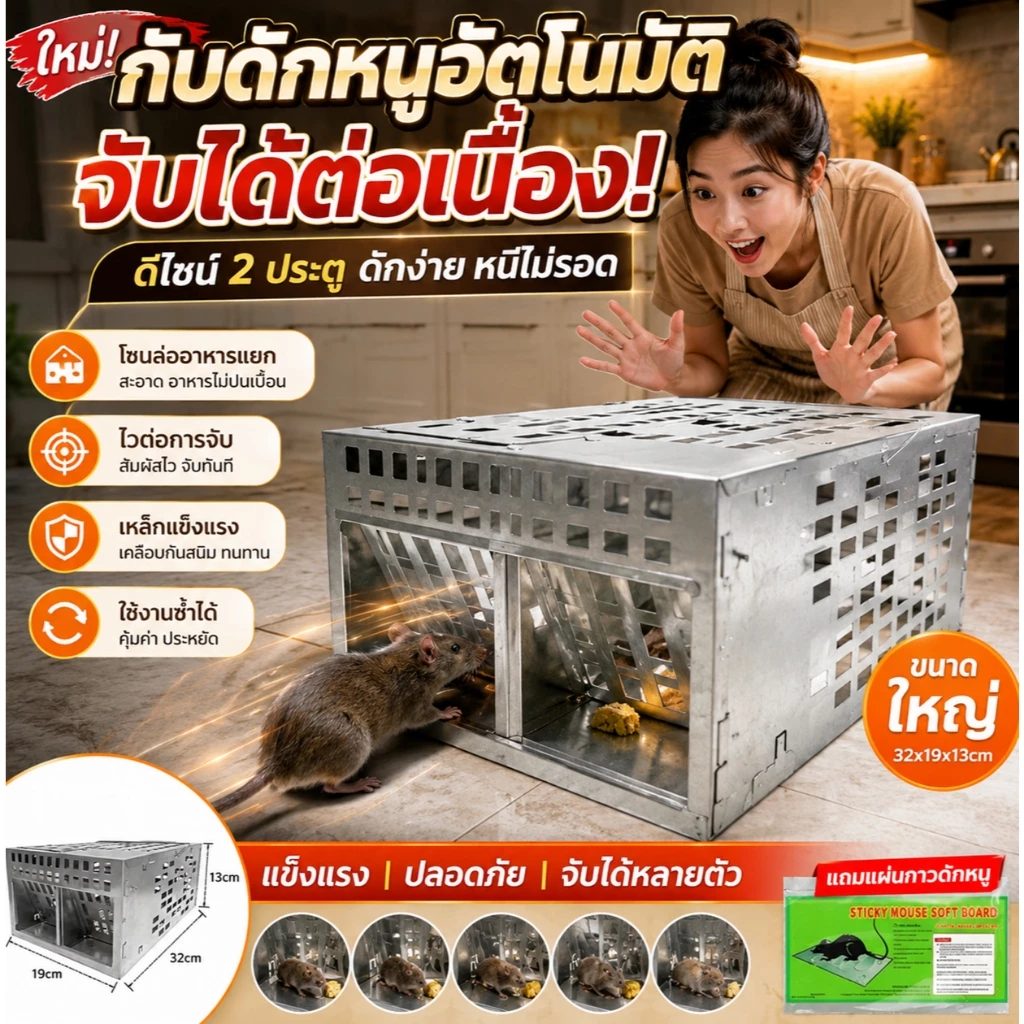 [ส่งจากไทย] 🐀กรงดักหนู กับดักหนู ที่ดักหนู ตรงปกไม่จกตา จัดส่งไวสุดๆวิ้งๆ✨
