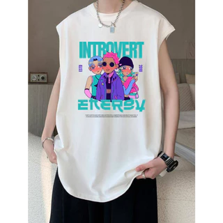 เสื้อแขนกุดชายหญิง เท่ๆ สกรีนลาย ผ้าใส่สบาย OP-1176