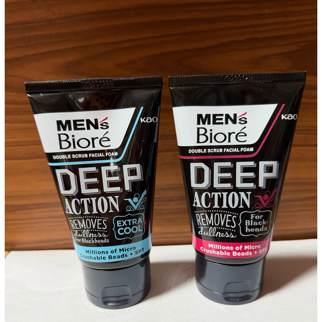 โฟมล้างหน้า เมนส์บิโอเร ดับเบิ้ล สครับMENs BIORe DOUBLE SCRUB FACIAL FOAM ขนาด100กรัม