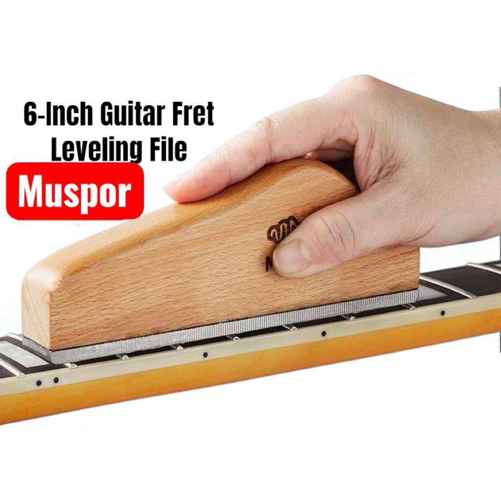 Muspor 6-Inch Guitar Fret Leveling File เครื่องมือสำหรับปรับระดับเฟรตกีตาร์ (Guitar Fret Leveling Tooใช้สำหรับขัดFret