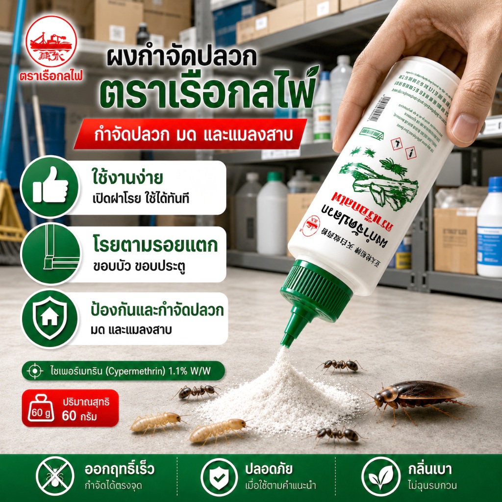 กำจัดปลวก เรือกลไฟ (ปลวก) มด แมลงสาบ