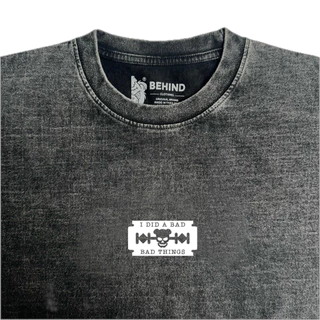 𝗕𝗘𝗛𝗜𝗡𝗗 เสื้อยืด minimal “ RAZOR “ แขนสั้น แนวสตรีท Oversize เสื้อยืดชาย หญิง