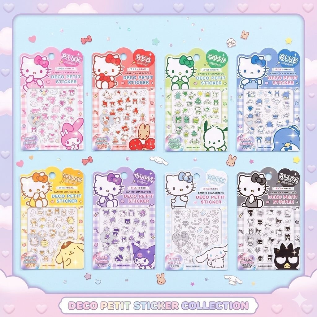 🇯🇵 สติ๊กเกอร์ตกแต่งเล็บ sanrio hello kitty my melody pochaco cinnamoroll kuromi hungyodon
