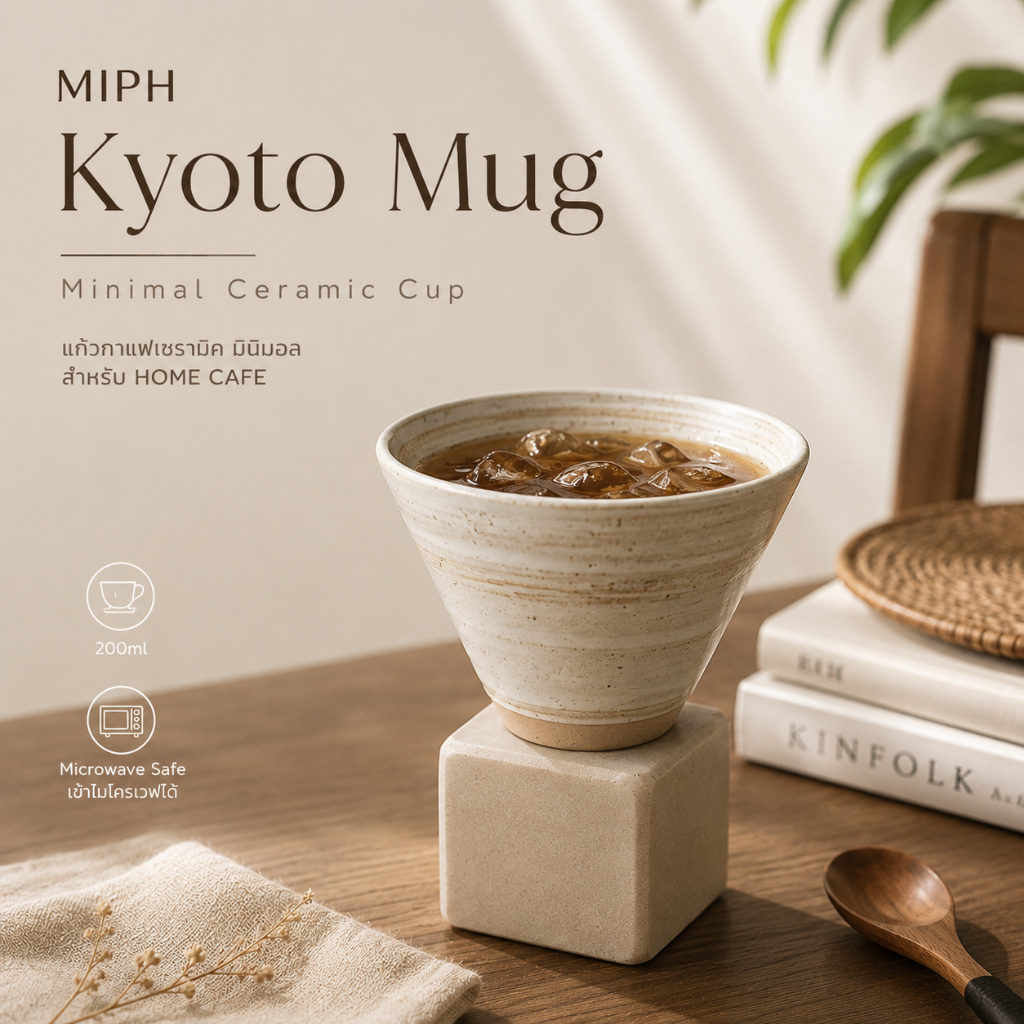 MIPH แก้วกาแฟเซรามิคญี่ปุ่น 200ml แก้วมัทฉะมินิมอล สไตล์คาเฟ่ ถ้วยเซรามิค Home Cafe