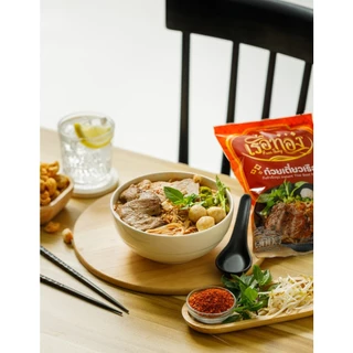 [10 ซอง] เส้นเล็ก เรือทอง ก๋วยเตี๋ยวเรือ มีฮาลาล เก็บได้นาน1ปี เส้นเหนียวนุ่ม ซุปเข้มข้น มีกะทิผง