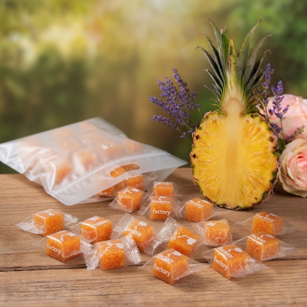 สับปะรดคิวบ์ สับปะรดอบแห้ง 200g. แบบพอดีคำ สับปะรดอบแห้ง เปรี้ยว หวาน พอดีคำ🍍💛