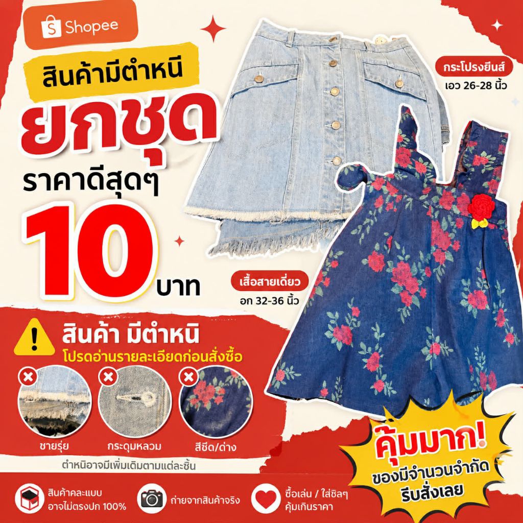 Sale❗สินค้ามีตำหนิ❗เฉพาะในไลฟ์