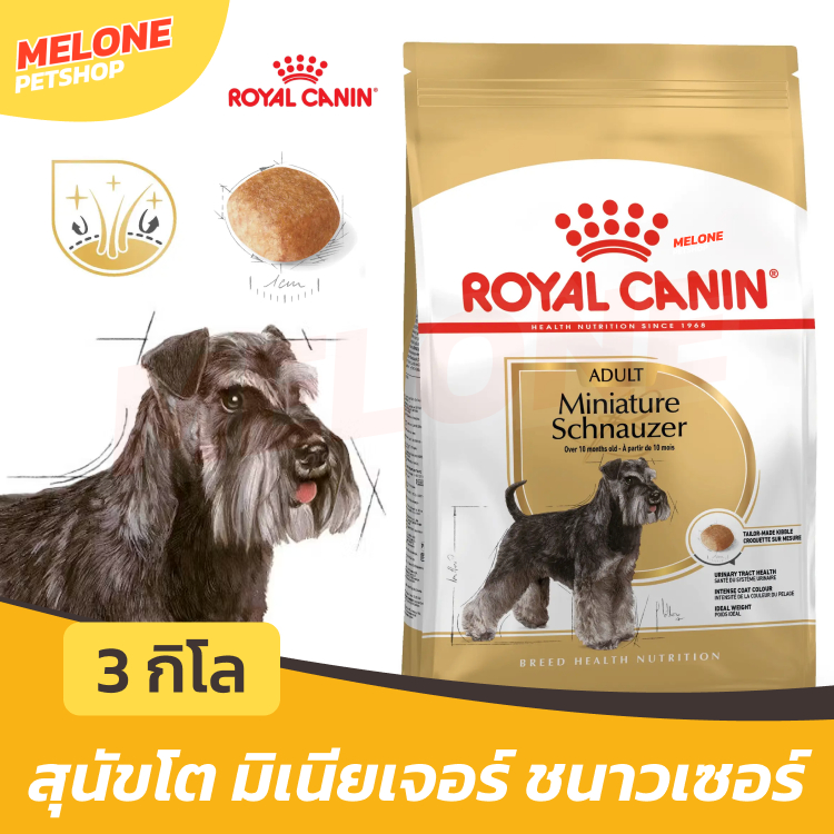 [Online Exclusive] Royal Canin Schnauzer Adult 3kg อาหารเม็ดสุนัขโต พันธุ์มิเนียเจอร์ชนาวเซอร์ อายุ 10 เดือนขึ้นไป