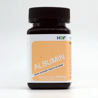 HOF Albumin 1000 mg 60 เม็ด ผงไข่ขาวเม็ด โปรตีนจากไข่ขาว
